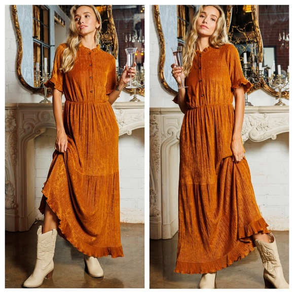 ShopEvelynne Dresses & Skirts - 01 Boho Beautiful Ruffle Detailed Tiered Maxi Dress